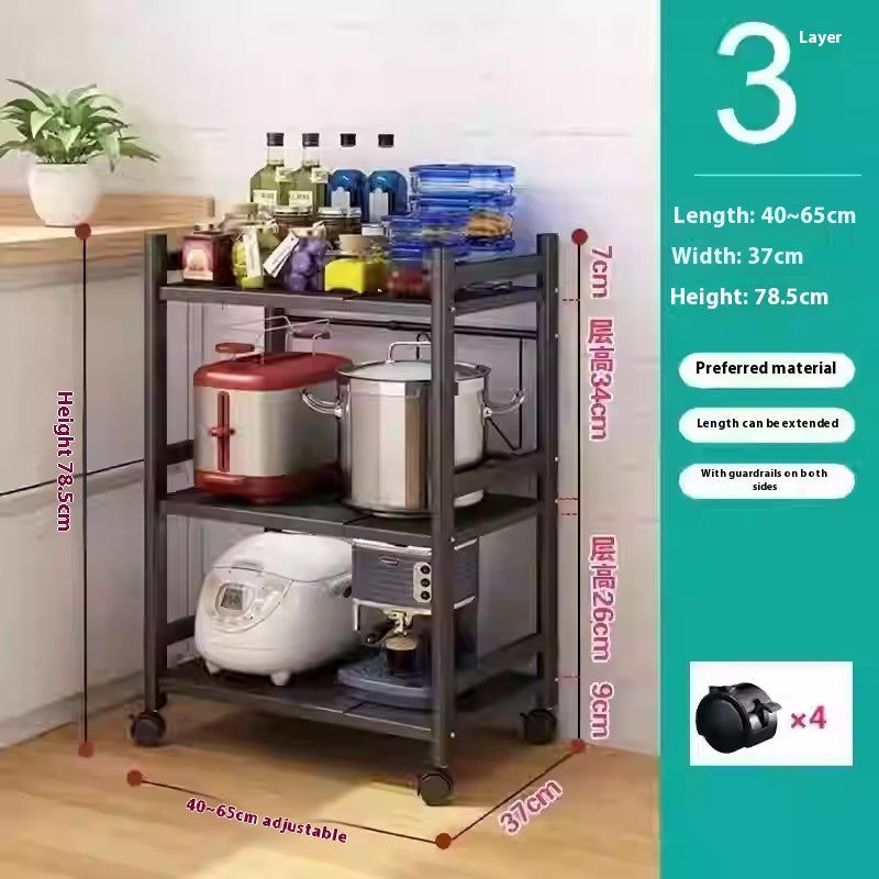 Kitchen Shelf Floor Standing Multi-layer