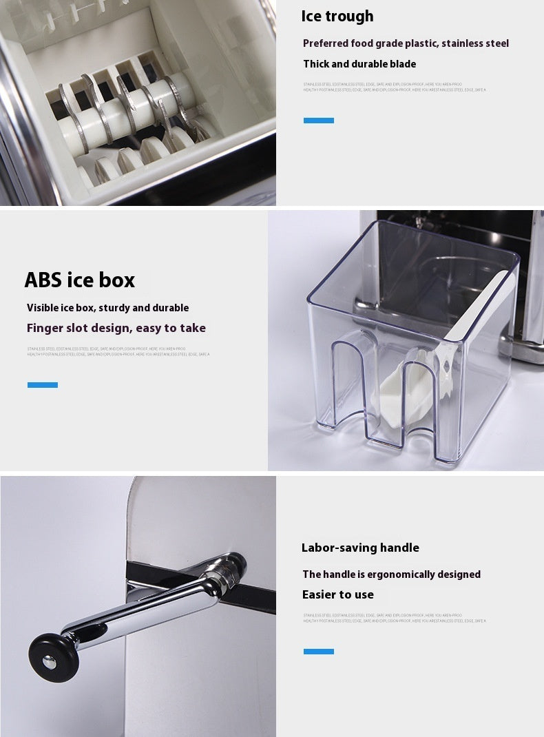 Stainless Steel Household Hand-cranking Ice Breaker Mini