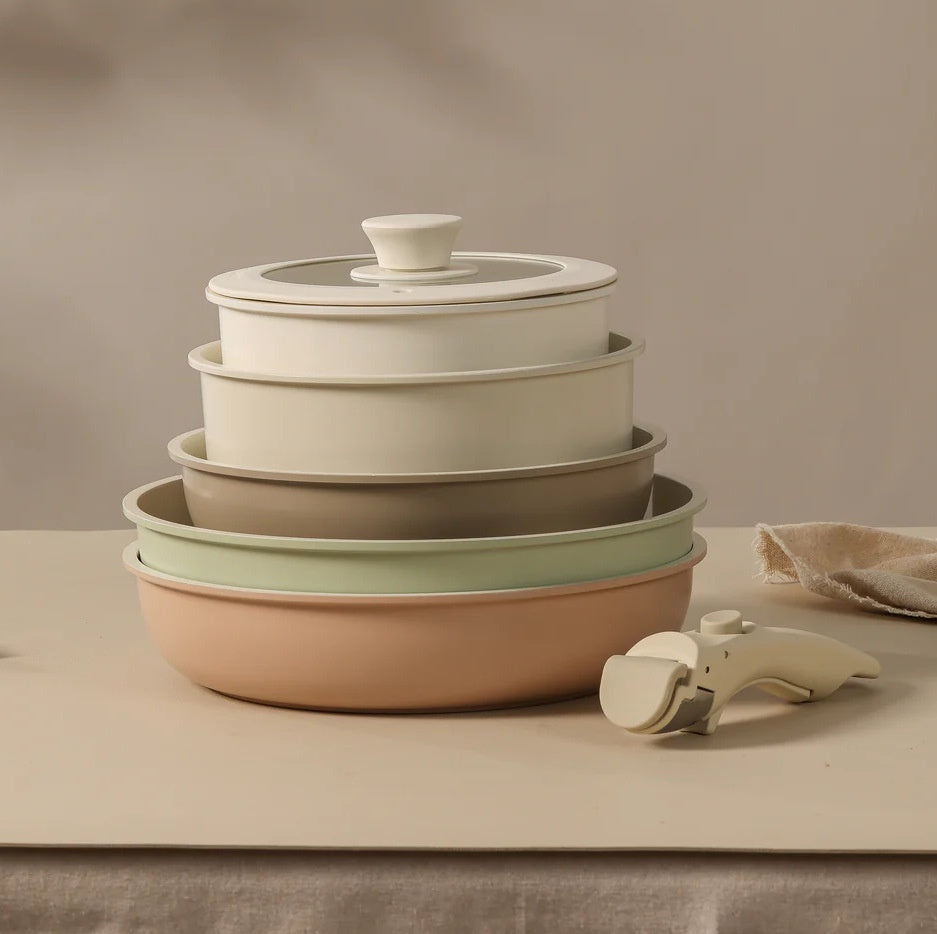Removable Handle Pot Home Use Set