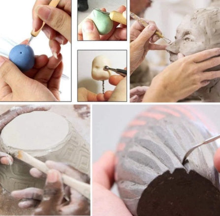 61 piece clay sculpture tools