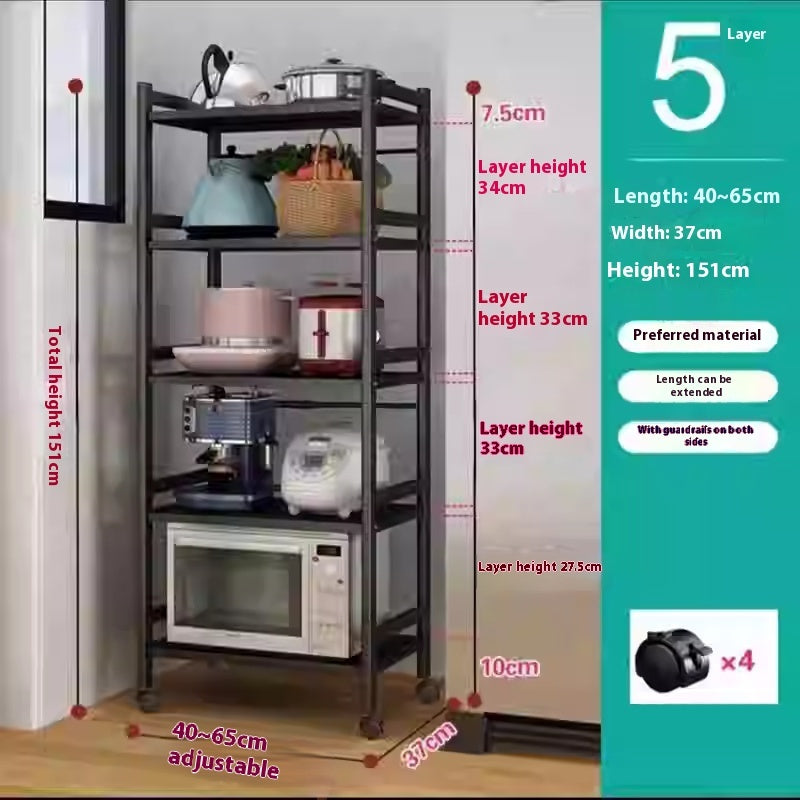 Kitchen Shelf Floor Standing Multi-layer
