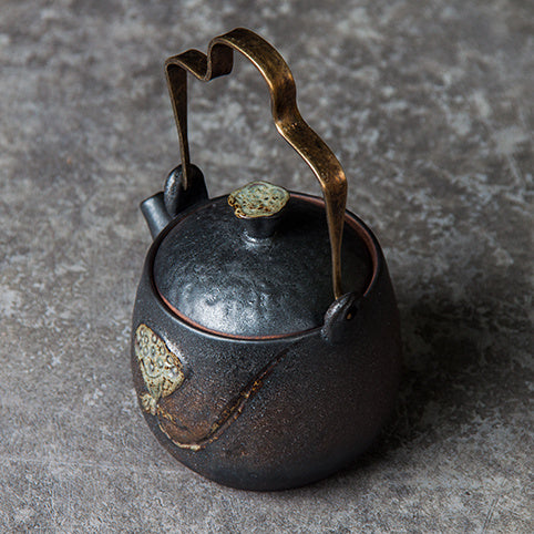 Handmade Ceramic Teapot Japanese Style Retro