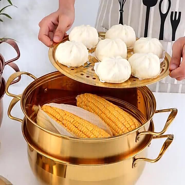 Household Large-capacity Thickened Stainless Steel Double-layer Steamer
