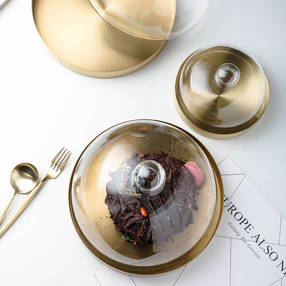 European-style Transparent Glass Cake Cover