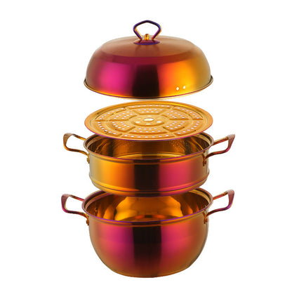 Household Large-capacity Thickened Stainless Steel Double-layer Steamer