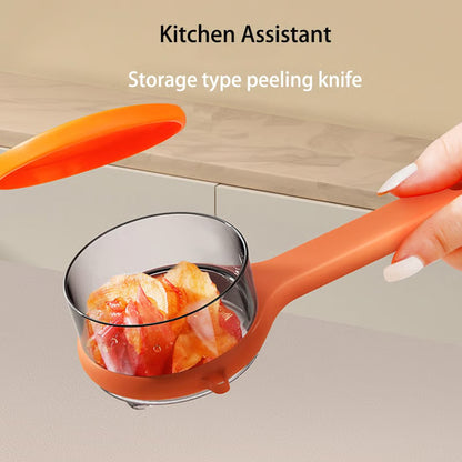 Double-sided Stainless Steel Blade Peeling Knife With Storage Boxs