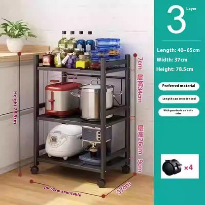 Kitchen Shelf Floor Standing Multi-layer