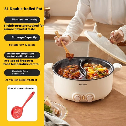 6 L 8L Large Capacity Mandarin Duck Electric Chafing Dish Household Multi-functional Integrated Dormitory Students