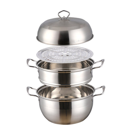 Household Large-capacity Thickened Stainless Steel Double-layer Steamer