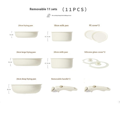 Removable Handle Pot Home Use Set