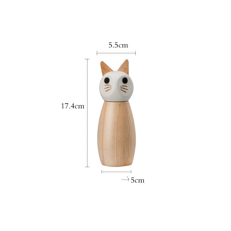 Hand operated old wooden grinding bottle