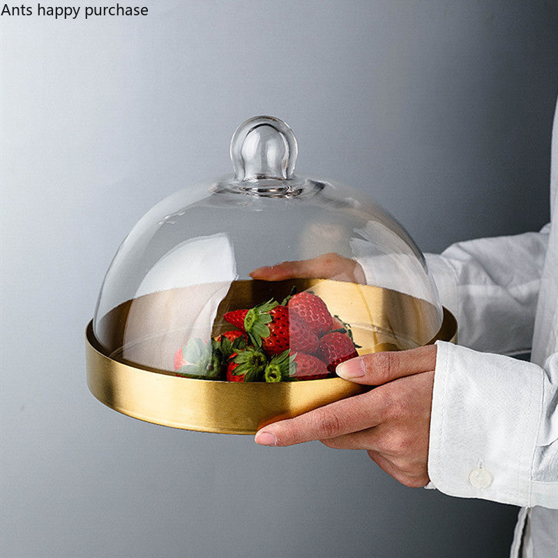 European-style Transparent Glass Cake Cover