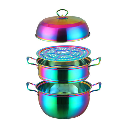 Household Large-capacity Thickened Stainless Steel Double-layer Steamer