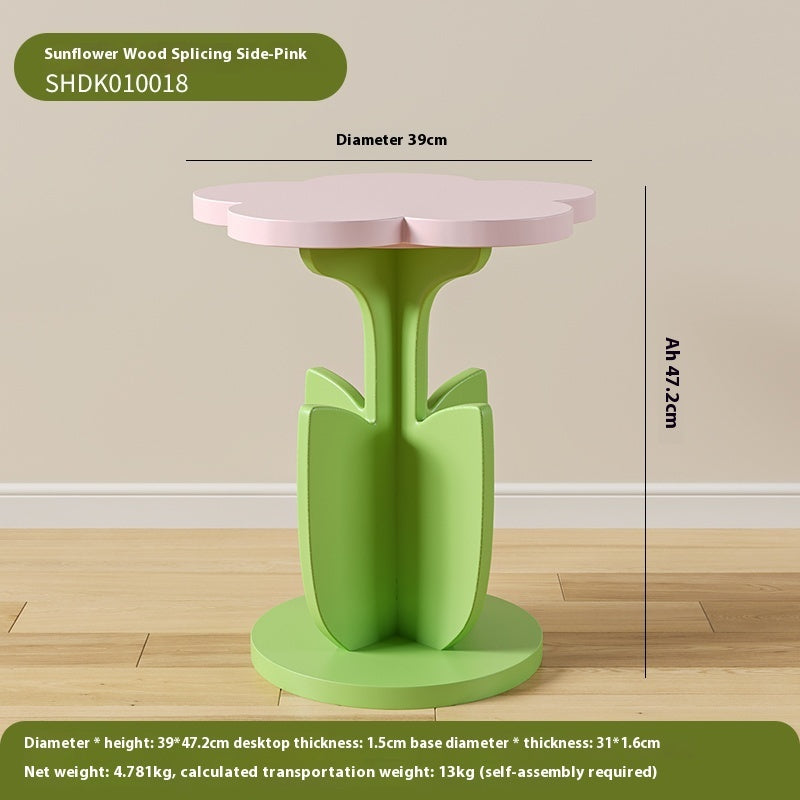 Small Fresh Cream Style Decorative Coffee Table Landing