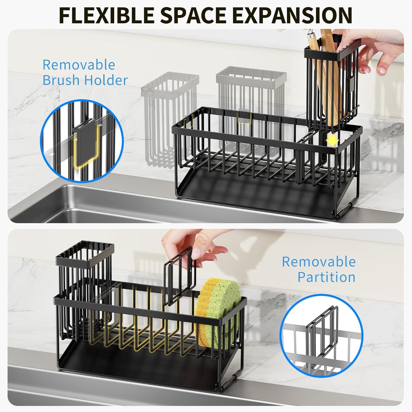 Sink Caddy Sponge Holder for Kitchen