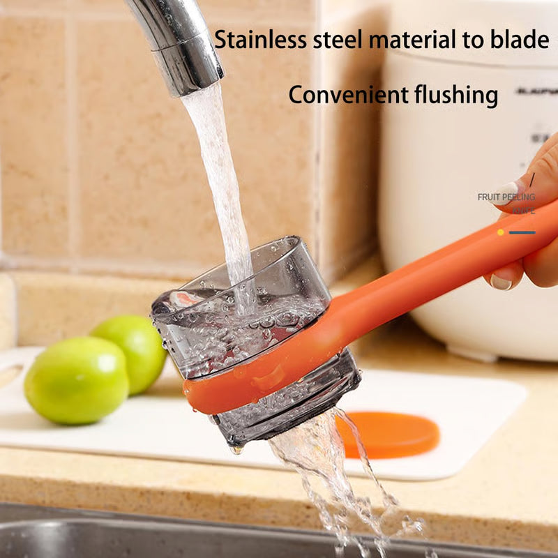 Double-sided Stainless Steel Blade Peeling Knife With Storage Boxs