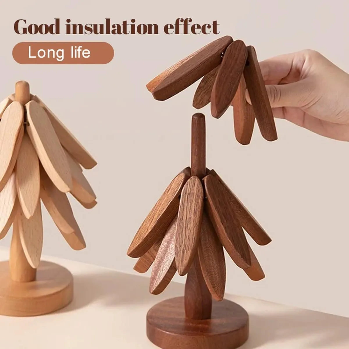 Wooden Coasters Trivets Set