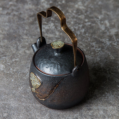 Handmade Ceramic Teapot Japanese Style Retro