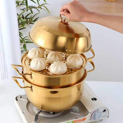 Household Large-capacity Thickened Stainless Steel Double-layer Steamer