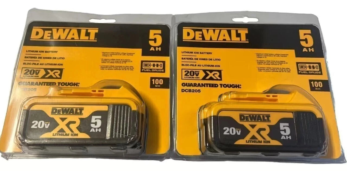 2 Packs New DCB205 20V Max XR 5.0Ah Lithium-Ion Battery for Tools USA